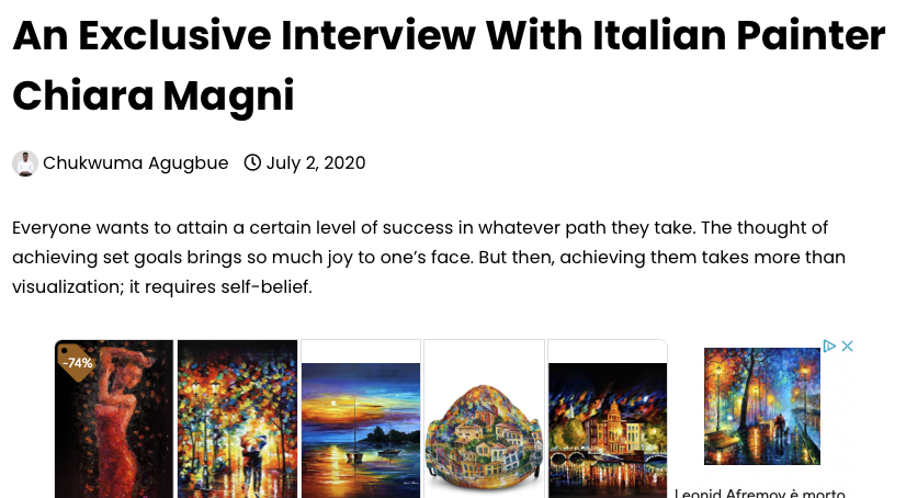 An Exclusive Interview With Italian Painter Chiara Magni