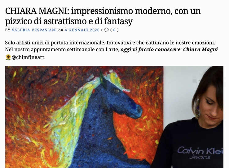 Chiara Magni: Impressionismo Moderno, con un Pizzico di Astrattismo e Fantasy