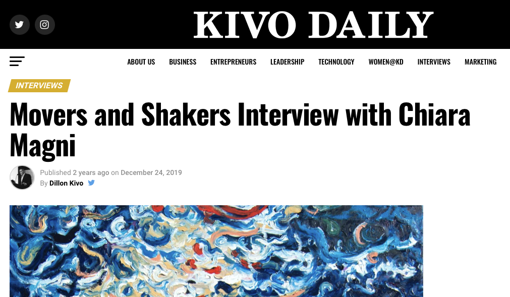 Movers and Shakers Interview with Chiara Magni