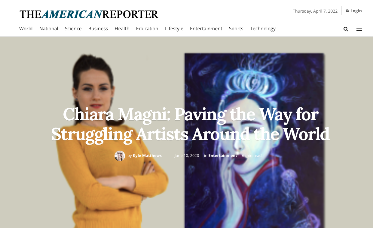 Chiara Magni: Paving the Way for Struggling Artists Around the World