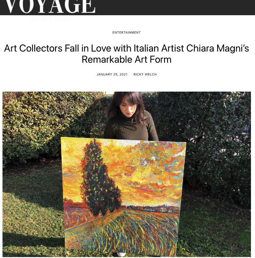 Art Collectors Fall in Love with Italian Artist Chiara Magni’s Remarkable Art Form